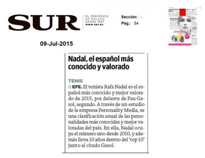 20150709 SUR - Nadal el espanol mas conocido y valorado - Personality Media.jpg